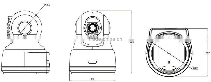 OEM no logo IPC-A7W-I Wholesale Dahua ip camera WIFI MINI 10 meter IR PTZ PT DOME IP CAMERA home security poe use onvif2.0