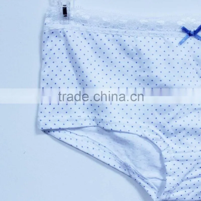 China children's underwear factory cute cotton girls panties with lace