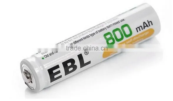 Wholesale EBL 4 Pack 1500 Cycle 800mAh AAA Ni-MH Rechargeable Batteries AAA