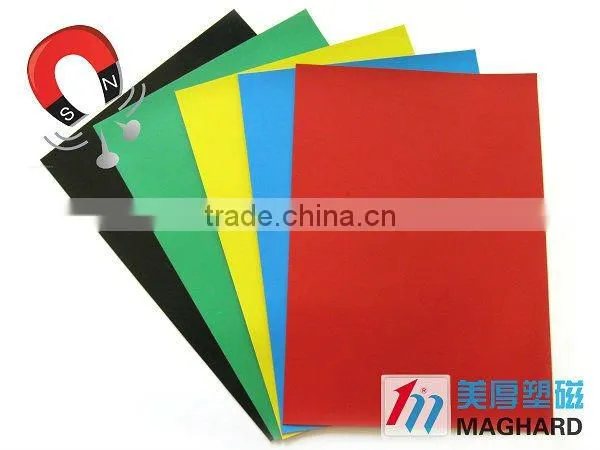 China factory directly Flexible rubber magnetic sheet with Color PVC Film A3 A4 A5