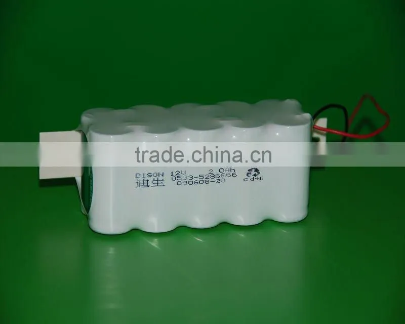 12V SC 2000mAh NiCd rechargeable battery pack