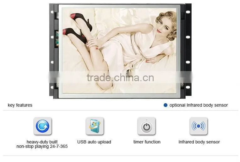 FlintStone 15 inch kiosk advertising screen, retail display video screen, commercial advertising LCD screen