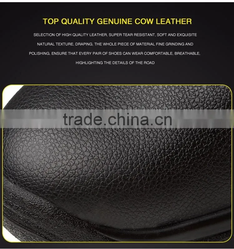 cheap leather safety shoes with steel toe and steel plate