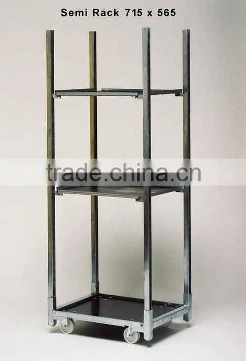 Metal Slider flower Cart trolley and rack