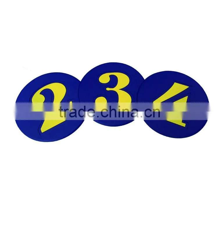 Pvc 23CM Educational Number Mark Mat For Kids