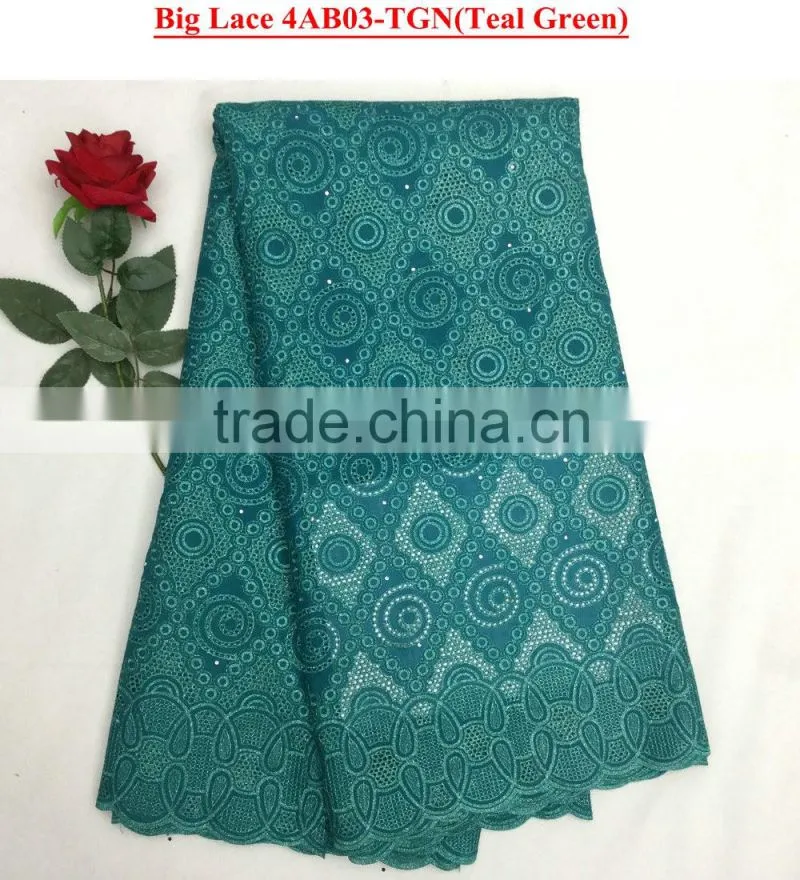 4colors elegant African voile laces fabric big lace fabric in stock