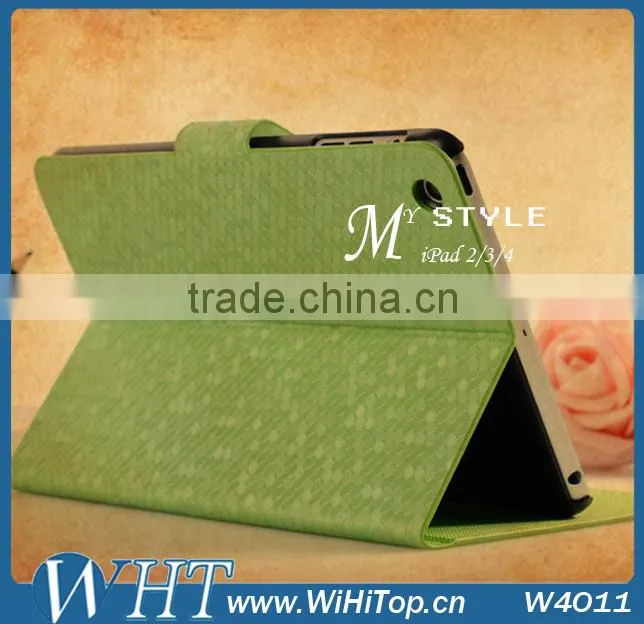 Diamond Leather Case For iPad Mini. Stand Wallet Flip Case For iPad Mni WHTS003