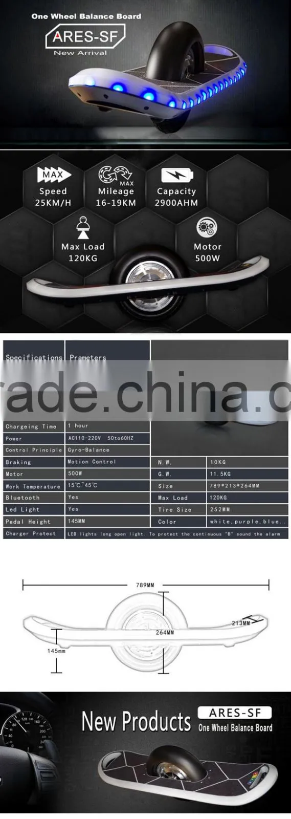 2016 Unicycle one wheel Mini Smart Self Balancing Electric Scooter Balance