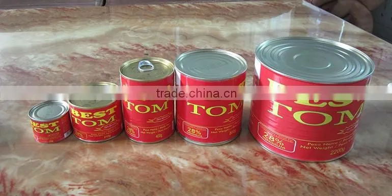Paste de tomato/canned tomato paste brix28-30%,70g~3000g