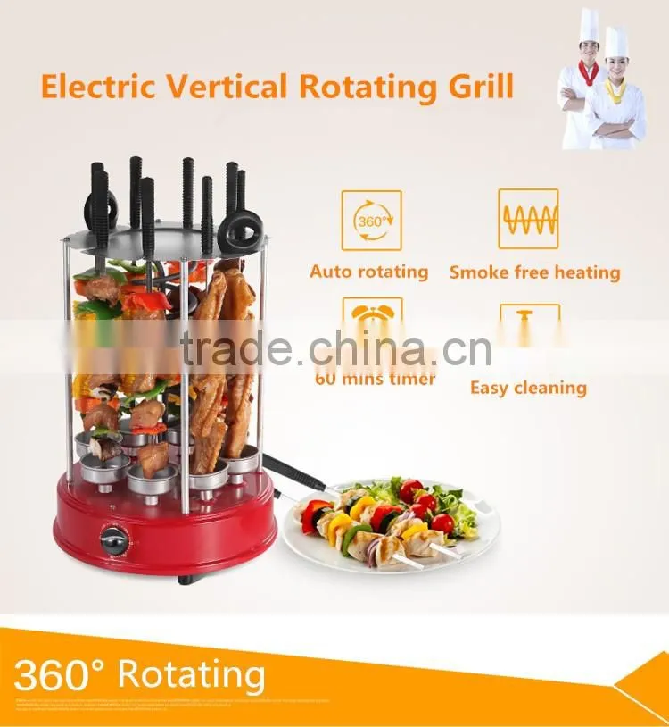 11 Skewers Electric Vertical Kebab Rotating Barbecue BBQ Grill