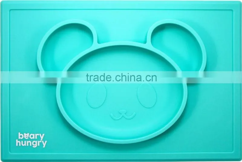 Custom Food Grade Baby One Piece Silicone Placemat