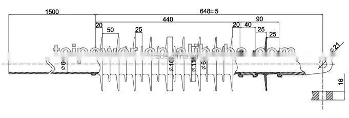 25KV Electrified Railway Composite Insulator