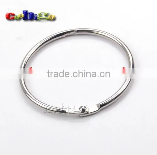 Loose Leaf Binder Hinge Snap Ring Opening Hook Holder Nickel Plated Iron O-Ring #FLQ075