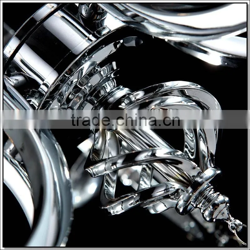 Contemporary Silver Chrome Crystal Chandelier Pendant Lamp 5 light Chandelier Crystal Light Fixture