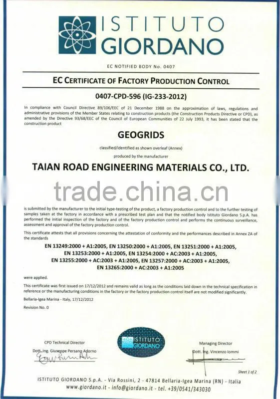 biaxial geogrid