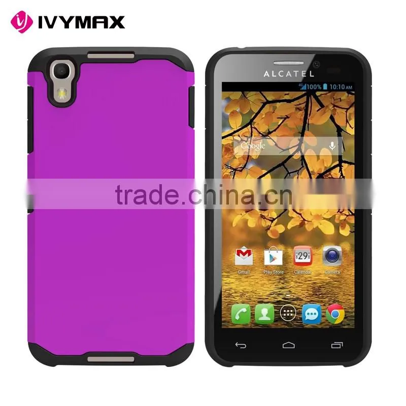 China supplier top quality slim fit armor combo case for alcatel OT6055K/6055I/Idol 4 phone cover