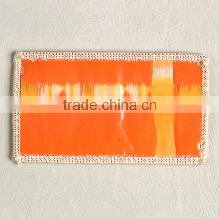 Low MOQ custom fabric tag with high density for women's capelet blouse