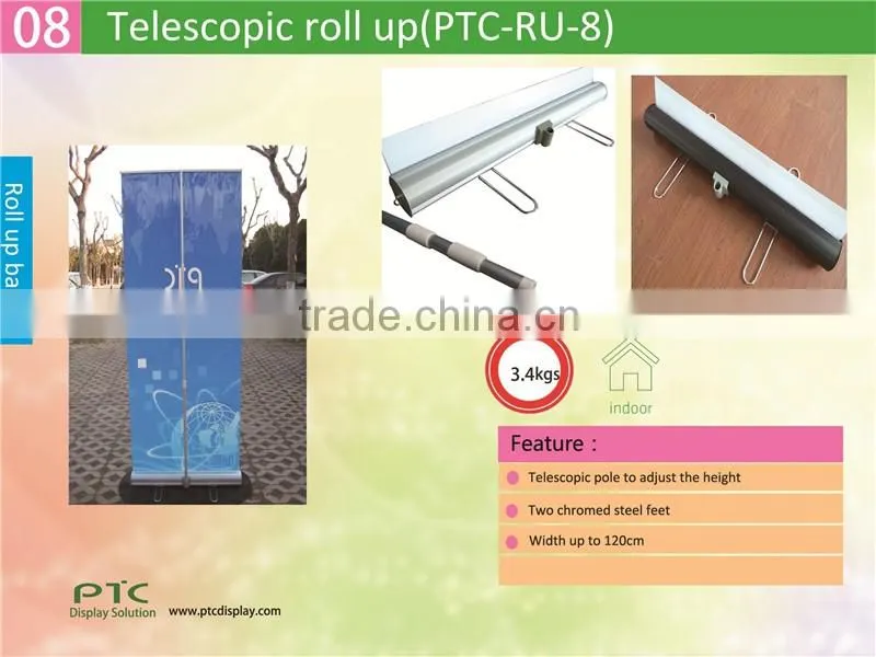 Retractable banner stand