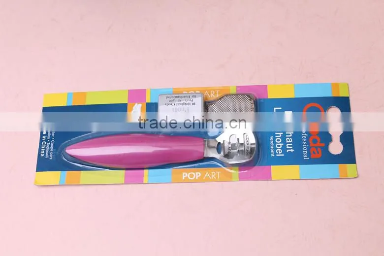 2015 purple red color whosale plastic and steel material pedicure nail manicure set