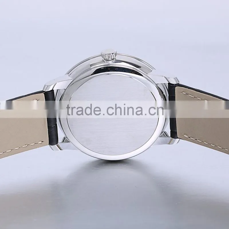 New simple leather band watches men luxury brand