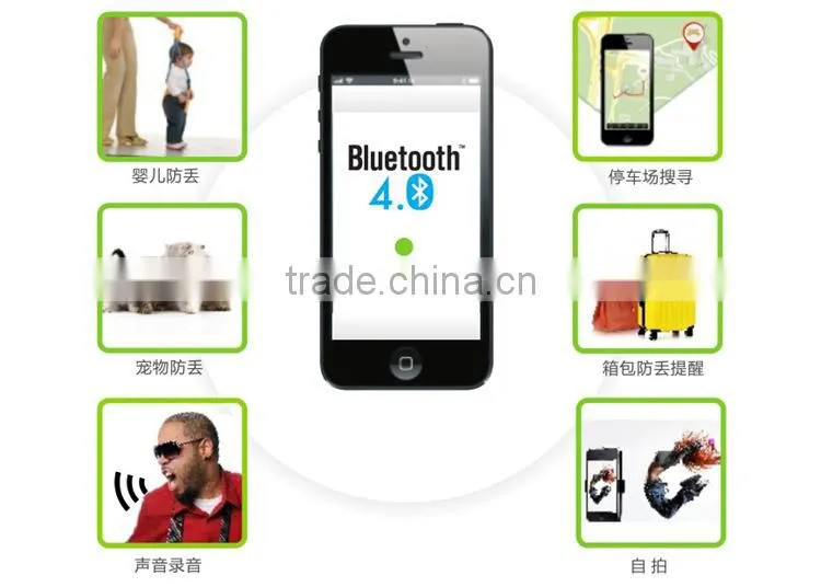 Wireless Anti lost alarm bluetooth 4.0 key finder for pets wallets kids gift with Bluetooth Remote control for iPhone Samsung