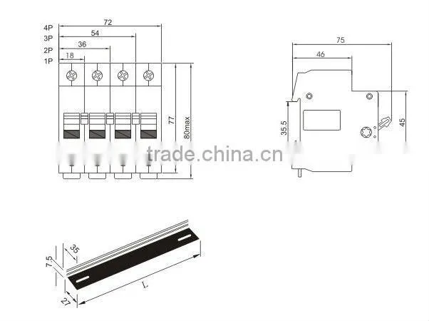ISO9001 IEC60947 4 pole isolated switches