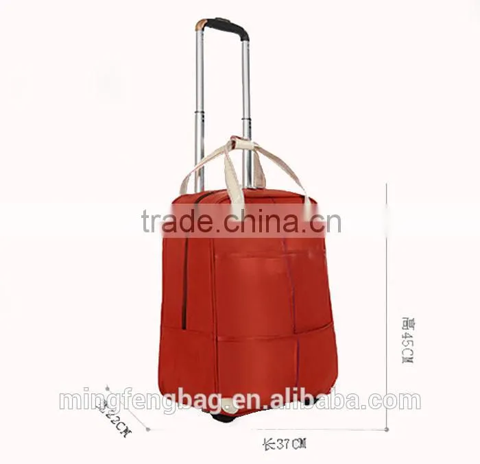 Custom Multifunction Waterproof Nylon Large Capacity Tote Travel Trolley Luggage Bag