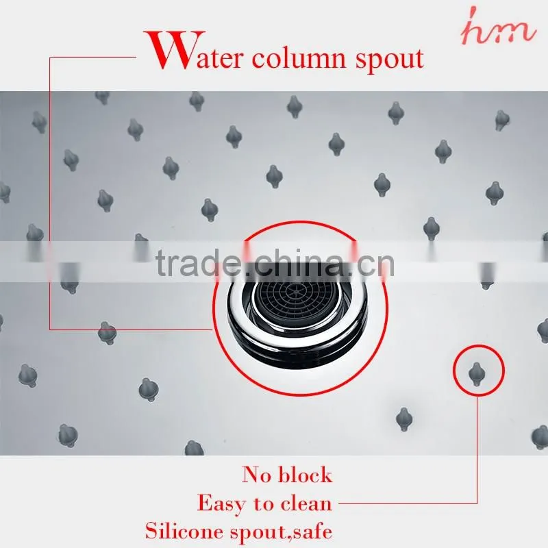 hydro power led shower head 380*700mm big shower faucet stainless steel rainfall waterfall mist bathroom accessoy embed ceiling