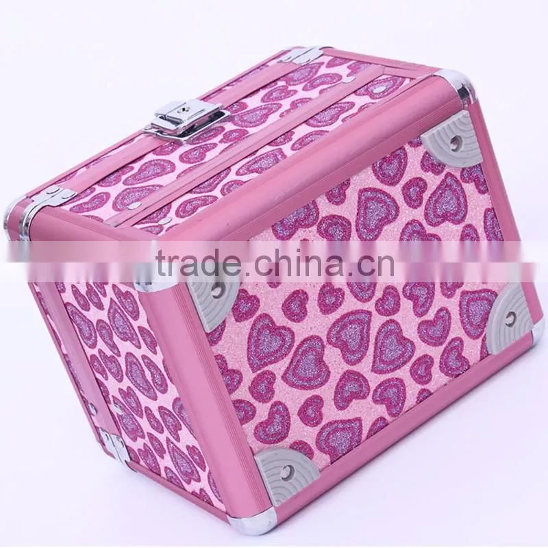 High Quality Aluminum Beauty Box For Makeup PVC Cosmetic Bag With Lock