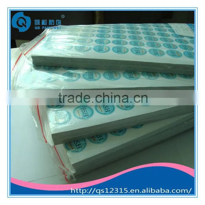 Self-adhesive scratch off label sticker