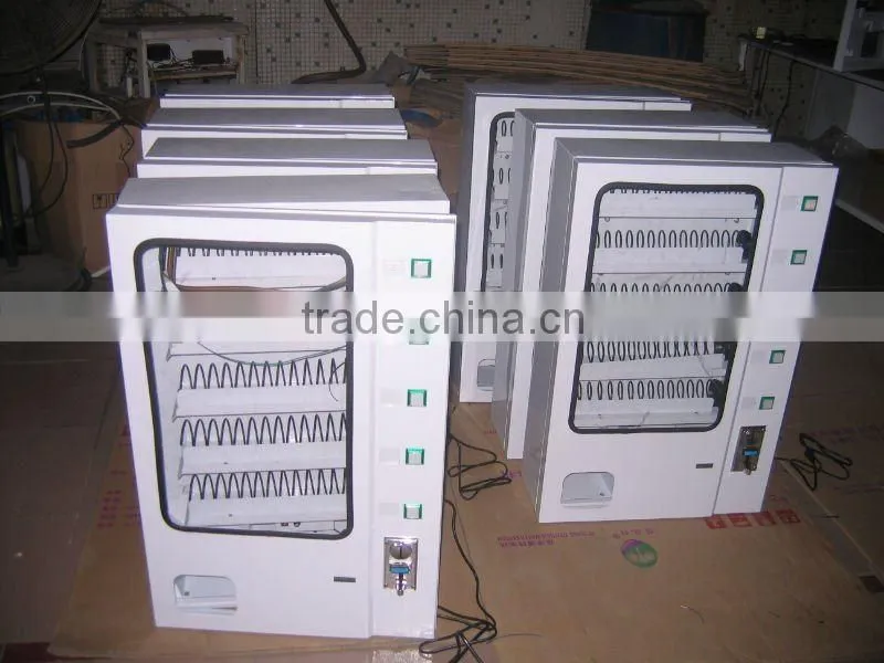 Springle type hung condom vending machines with impulse bill validator & coin acceptor