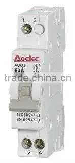 AUQ1 din rail mounting 16A Changeover Switch