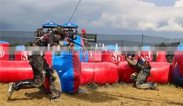 outdoor inflatable obstacles paint game,inflatable air bunker for game