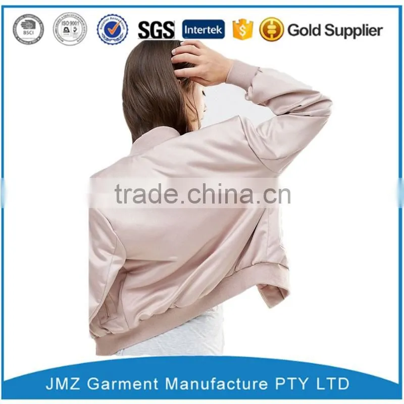 OEM high quality Satin Bomber Jacket