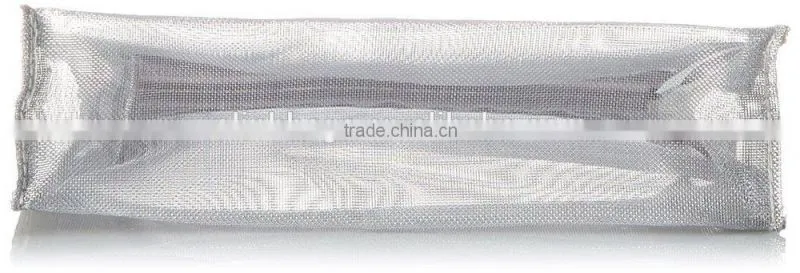 3 Piece Sets Silver Mesh Cosmetic Bag