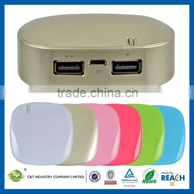 C&T 5600mAh Backup Charger Portable Power Bank Pack External Battery with Built-In Flashlight for cell phone