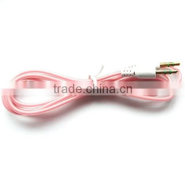 wholesale lighting wire audio cable with 3.5mm glod jack