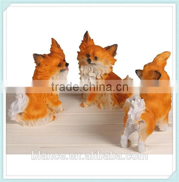 funny resin lovely dog statue, dog statue for home decoration