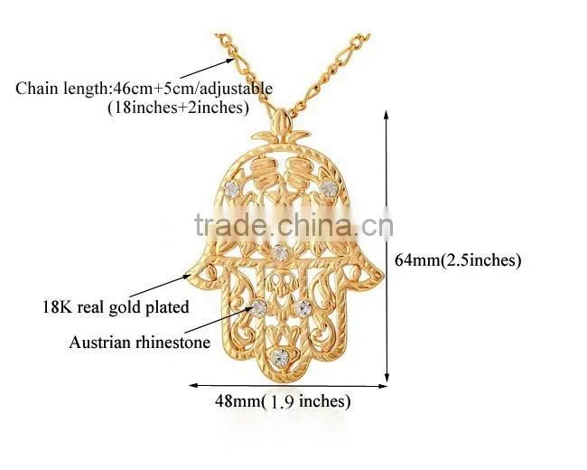Fashion accessories fatima married necklace hamsa necklace