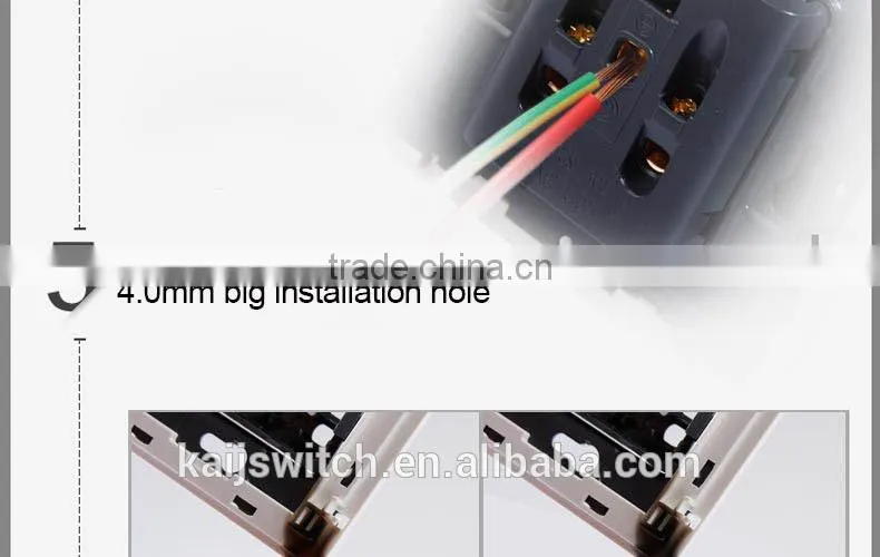 UK standard simple style four gang light switch plates wholesale