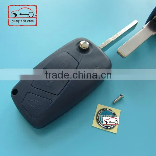 Best price car key case Fiat flip key shell 3 button for fiat flip key case for fiat key