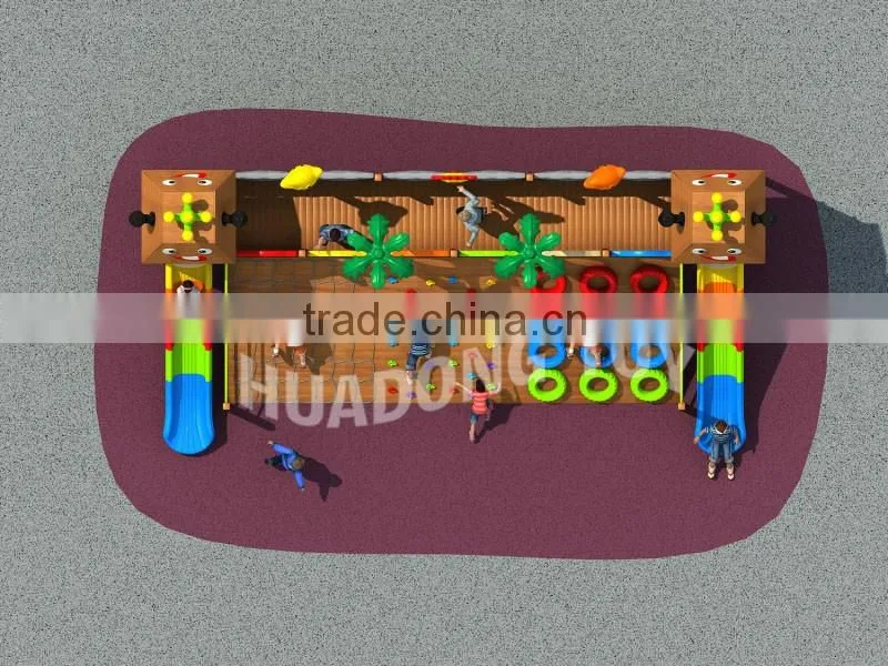 children wooden equipment / kids outdoor playground equipment / slide amusement
