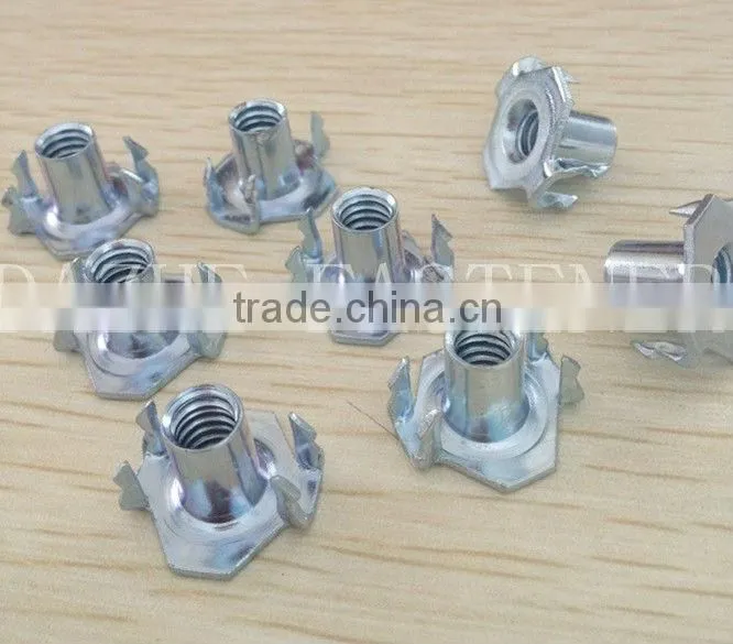 T nuts furniture nuts with 4 prongs
