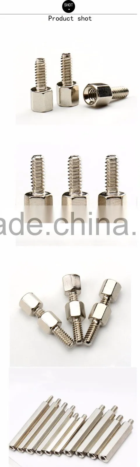 Hex Standoff Bolt And Nut Aluminum Threaded Spacer,Aluminum Spacer