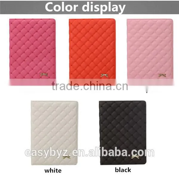 Rhombic cordate bow case for ipad,for ipad case,leather for ipad case