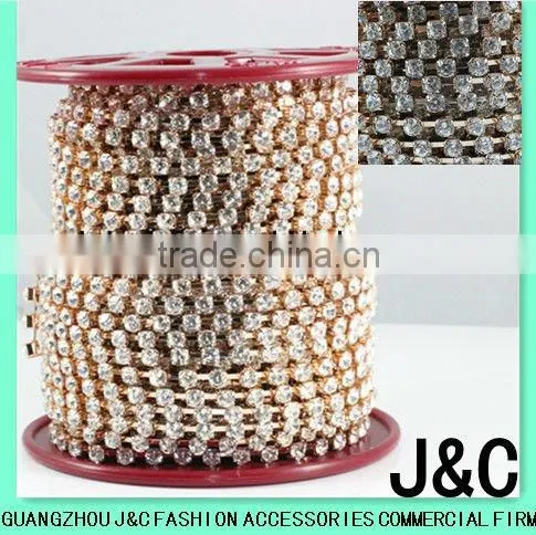 PP32 Metal Cup Chain with rhinestone for shoes and clothes/Strass