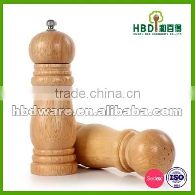 High quality bamboo pepper mill and salt shaker