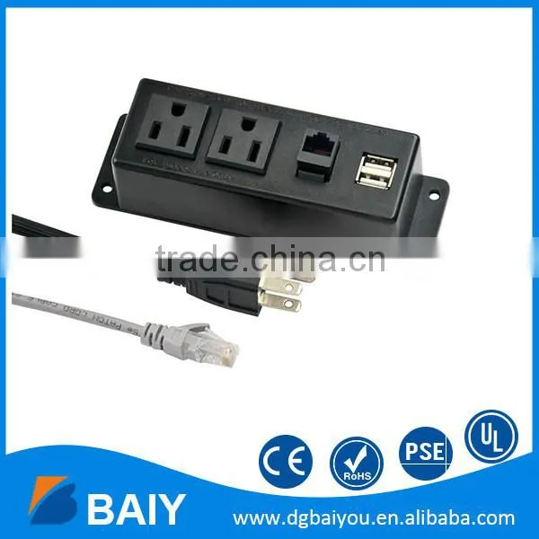 Made in China competitive price 3 American plug wall socket outlet