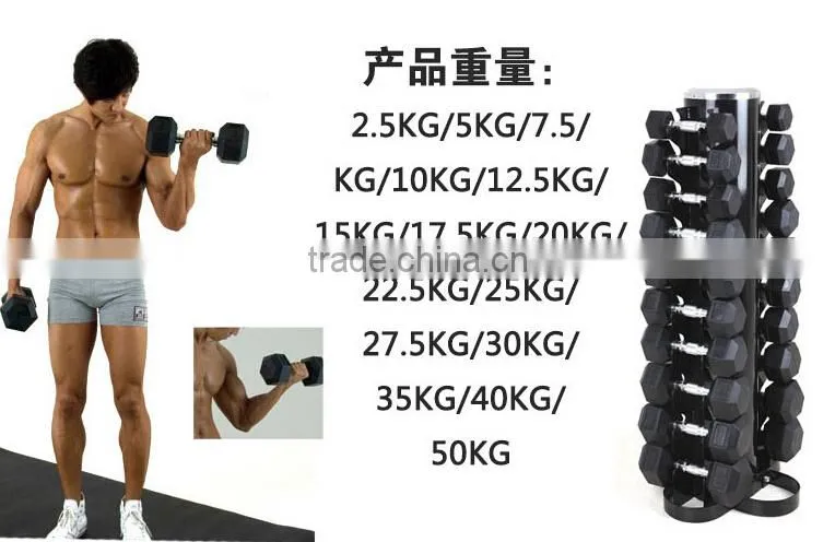 wholesale aerobic hexagon Hex Dumbell with logo printed