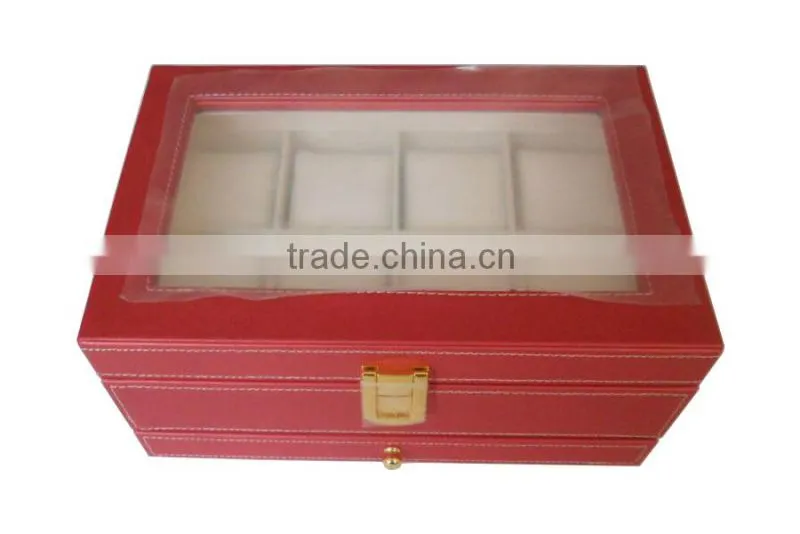 Exquisite & Trendy Pink Watch Wooden Gift Box & Display Wholesale